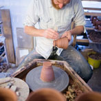 Tim Lake at work in his workshop 2017